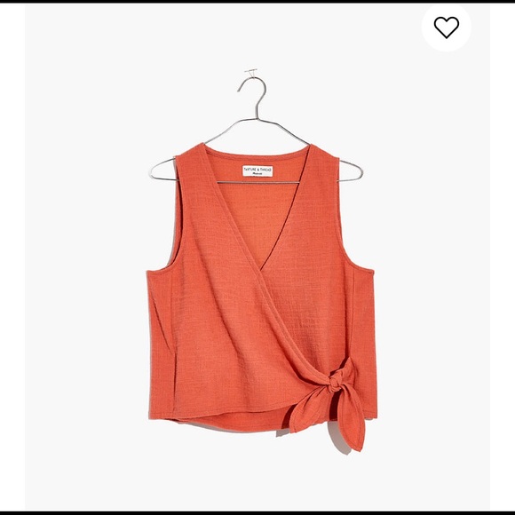 Madewell Tops - Madewell Texture & Thread Wrap-Tie Tank Top